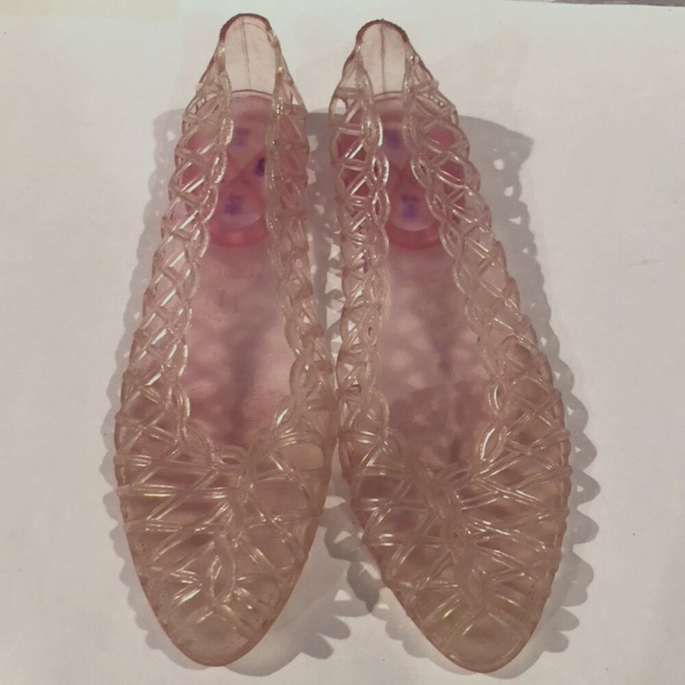🩷Pink Jelly Flats - Womens Size 7